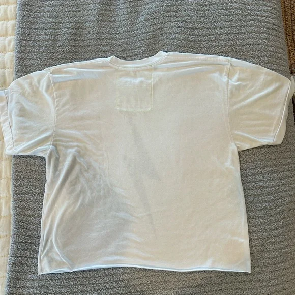 Aviator Nation cropped White Tee with Black Lightning Bolt - Picture 4 of 4